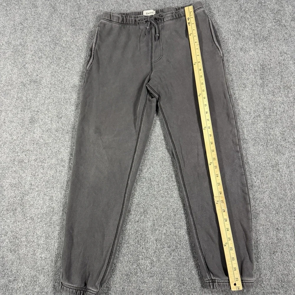 Elwood Core Sweatpants Mens Small Vintage Wash Grey Organic Cotton French Terry